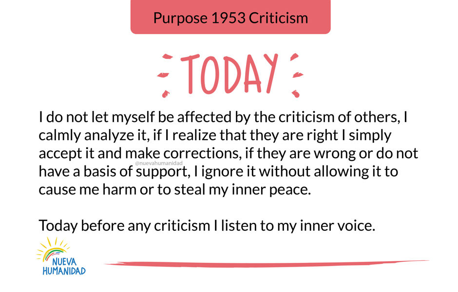 Purpose 1953 Criticism